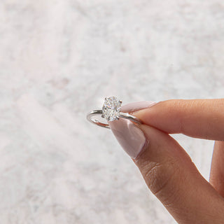 Emerald Pave Engagement Ring – 1 CT Lab Grown Diamond