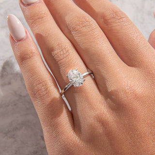 Emerald Pave Engagement Ring – 1 CT Lab Grown Diamond