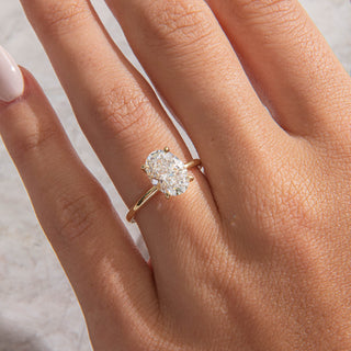 Emerald Pave Engagement Ring – 1 CT Lab Grown Diamond