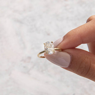 Emerald Pave Engagement Ring – 1 CT Lab Grown Diamond