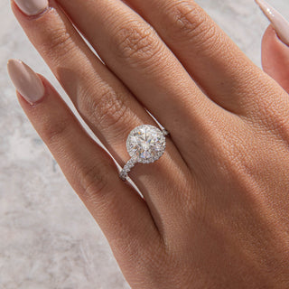 Emerald Pave Engagement Ring – 1 CT Lab Grown Diamond