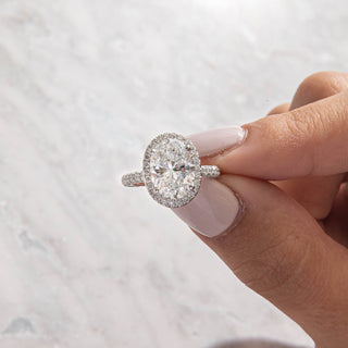 Emerald Pave Engagement Ring – 1 CT Lab Grown Diamond