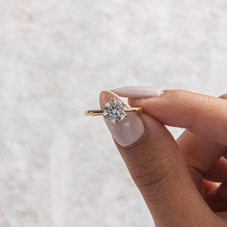 Emerald Pave Engagement Ring – 1 CT Lab Grown Diamond