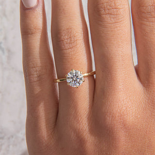 Emerald Pave Engagement Ring – 1 CT Lab Grown Diamond