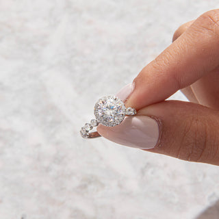 Emerald Pave Engagement Ring – 1 CT Lab Grown Diamond