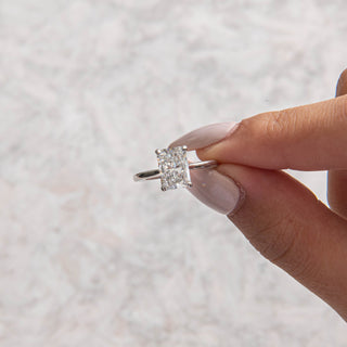 Emerald Pave Engagement Ring – 1 CT Lab Grown Diamond