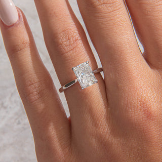Emerald Pave Engagement Ring – 1 CT Lab Grown Diamond