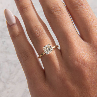 Emerald Pave Engagement Ring – 1 CT Lab Grown Diamond