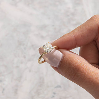 Emerald Pave Engagement Ring – 1 CT Lab Grown Diamond