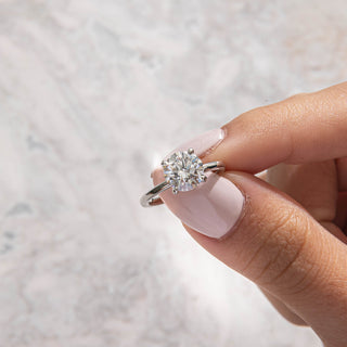 Emerald Pave Engagement Ring – 1 CT Lab Grown Diamond