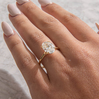 Emerald Pave Engagement Ring – 1 CT Lab Grown Diamond