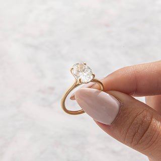 Emerald Pave Engagement Ring – 1 CT Lab Grown Diamond