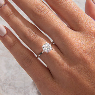 Emerald Pave Engagement Ring – 1 CT Lab Grown Diamond