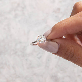 Emerald Pave Engagement Ring – 1 CT Lab Grown Diamond