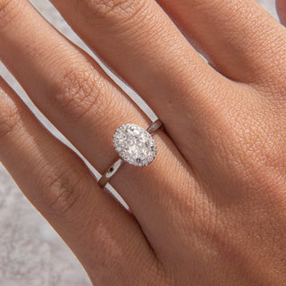 Emerald Pave Engagement Ring – 1 CT Lab Grown Diamond