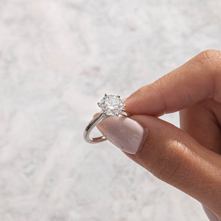 Emerald Pave Engagement Ring – 1 CT Lab Grown Diamond