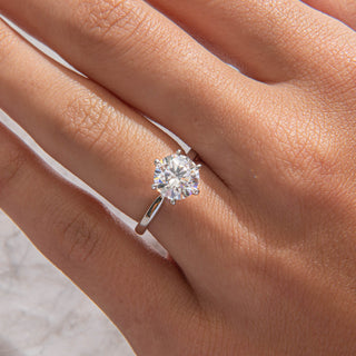 Emerald Pave Engagement Ring – 1 CT Lab Grown Diamond
