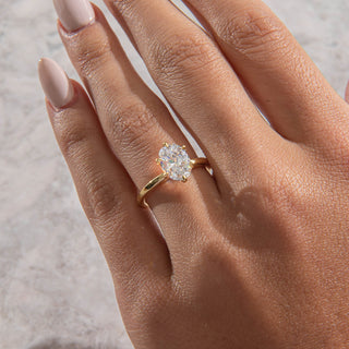 Emerald Pave Engagement Ring – 1 CT Lab Grown Diamond