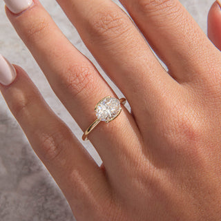 Emerald Pave Engagement Ring – 1 CT Lab Grown Diamond
