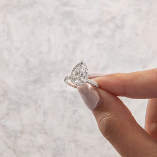 Emerald Pave Engagement Ring – 1 CT Lab Grown Diamond