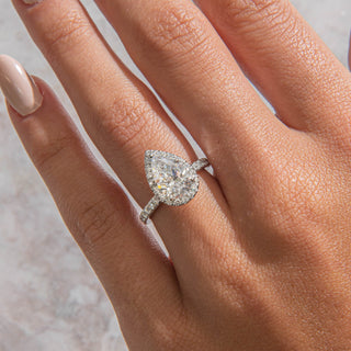Emerald Pave Engagement Ring – 1 CT Lab Grown Diamond
