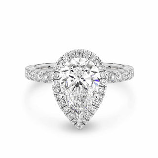 Emerald Pave Engagement Ring – 1 CT Lab Grown Diamond