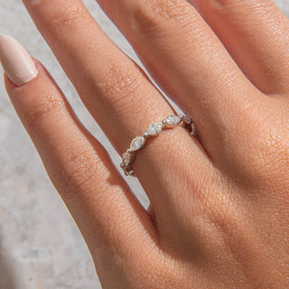 2.78 TCW Marquise Diamond Full Eternity DEF/VVS Lab Grown Wedding Band