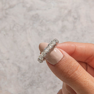 2.78 TCW Marquise Diamond Full Eternity DEF/VVS Lab Grown Wedding Band