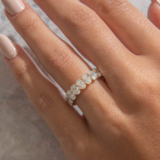 2.78 TCW Marquise Diamond Full Eternity DEF/VVS Lab Grown Wedding Band