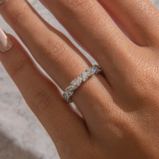 2.78 TCW Marquise Diamond Full Eternity DEF/VVS Lab Grown Wedding Band