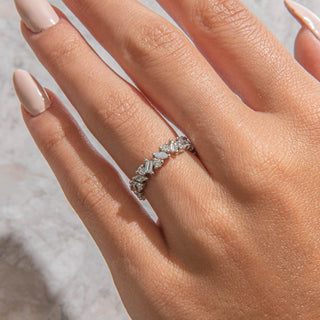 2.78 TCW Marquise Diamond Full Eternity DEF/VVS Lab Grown Wedding Band
