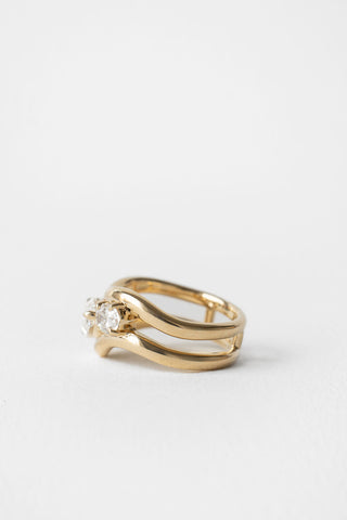2 CT Round Three Stones Lab Grown Diamond Engagement Ring