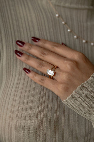 2 CT Round Three Stones Lab Grown Diamond Engagement Ring