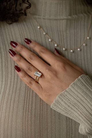2 CT Round Three Stones Lab Grown Diamond Engagement Ring