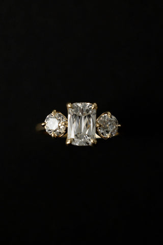 2 CT Round Three Stones Lab Grown Diamond Engagement Ring