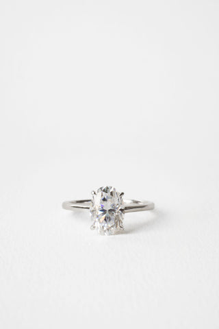 2 CT Round Three Stones Lab Grown Diamond Engagement Ring