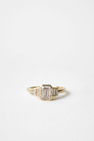 2 CT Round Three Stones Lab Grown Diamond Engagement Ring