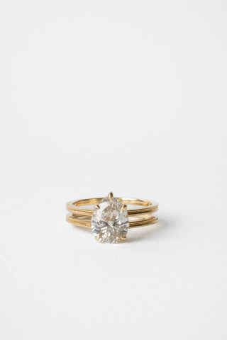 2 CT Round Three Stones Lab Grown Diamond Engagement Ring