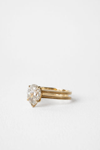2 CT Round Three Stones Lab Grown Diamond Engagement Ring