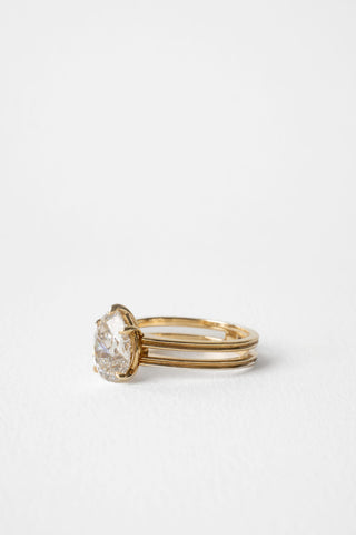 2 CT Round Three Stones Lab Grown Diamond Engagement Ring
