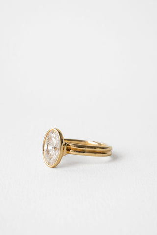 2 CT Round Three Stones Lab Grown Diamond Engagement Ring