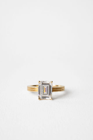 2 CT Round Three Stones Lab Grown Diamond Engagement Ring