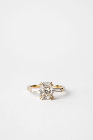 2 CT Round Three Stones Lab Grown Diamond Engagement Ring