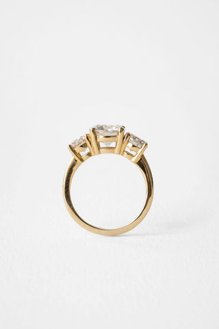 2 CT Round Three Stones Lab Grown Diamond Engagement Ring
