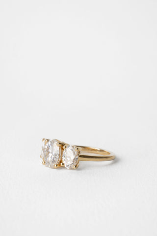 2 CT Round Three Stones Lab Grown Diamond Engagement Ring