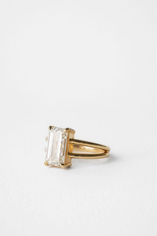 2 CT Round Three Stones Lab Grown Diamond Engagement Ring