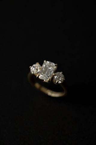 2 CT Round Three Stones Lab Grown Diamond Engagement Ring