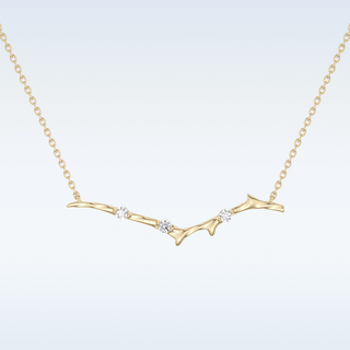 Customized Round Shaped Moissanite Necklace –  0.7 CT Round Cut in 14K/18K Gold