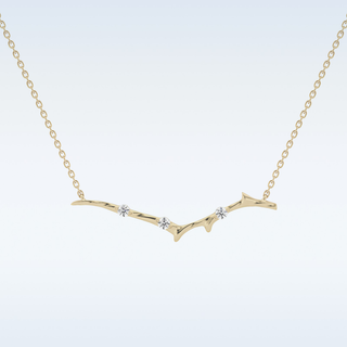 Customized Round Shaped Moissanite Necklace –  0.7 CT Round Cut in 14K/18K Gold
