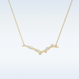 Customized Round Shaped Moissanite Necklace –  0.7 CT Round Cut in 14K/18K Gold